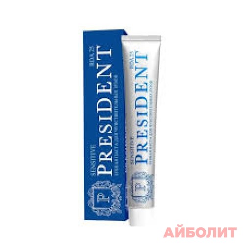 ЗУБНЯ ПАСТА PRESIDENT SENSITIVE (25 RDA) 