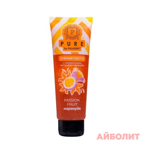ЗУБНАЯ ПАСТА PURE BY PRESIDENT МАРАКУЙЯ 100мл