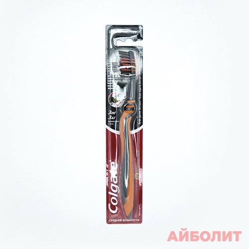 ЗУБНАЯ ЩЕТКА COLGATE ZIG ZAG ДРЕВЕСНЫЙ УГОЛЬ