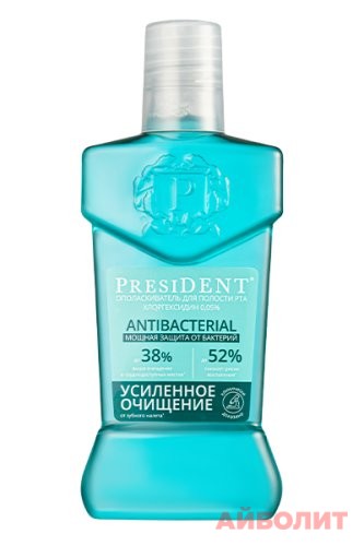 ОПОЛАСКИВАТЕЛЬ ""PRESIDENT"" ANTIBACTERIAL 250мл