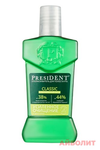 ОПОЛАСКИВАТЕЛЬ ""PRESIDENT"" CLASSIC 250мл