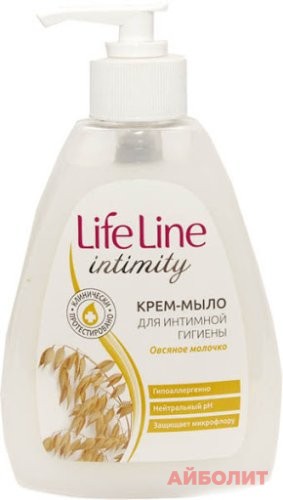 ЖИДКОЕ КРЕМ-МЫЛО LIFE LINE ДЛЯ ИНТИМНОЙ ГИГИЕНЫ МОЛОКО 280мл