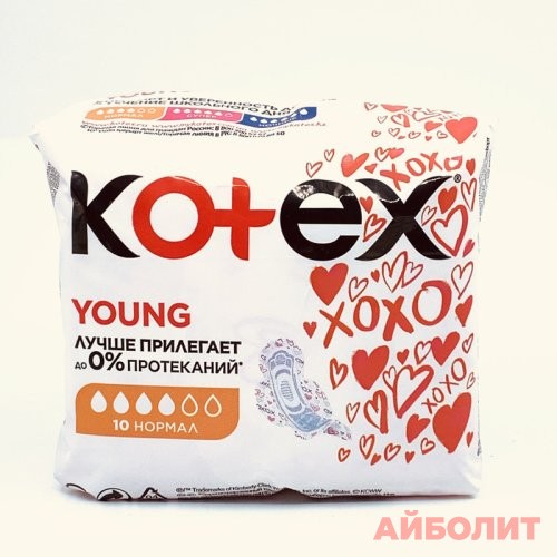 ПРОКЛАДКИ KOTEX YOUNG NORMAL 10шт.