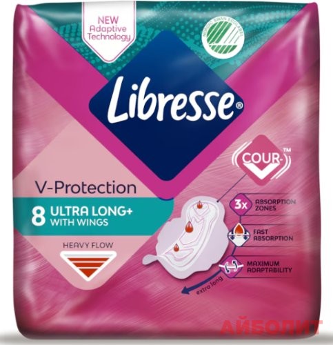 ПРОКЛАДКИ LIBRESSE ULTRA LONG 8шт.
