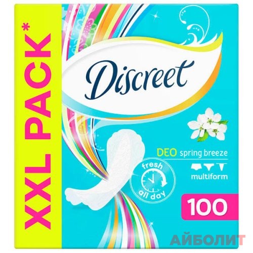 ПРОКЛАДКИ DISCREET ЕЖ 100шт. DEO ВЕСЕННИЙ БРИЗ