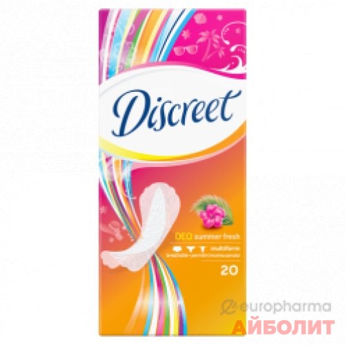 ПРОКЛАДКИ DISCREET ЕЖ 20шт. DEO ЛЕТНЯЯ СВЕЖЕСТЬ
