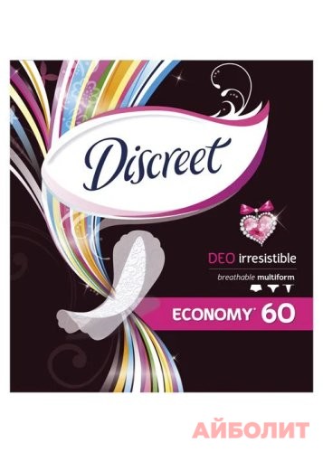 ПРОКЛАДКИ DISCREET ЕЖЕД DEO IRRESISTIBLE (ЭКОНОМ) 60шт.