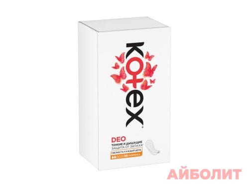 ПРОКЛАДКИ KOTEX ЕЖЕД. NORMAL DEO 56шт.