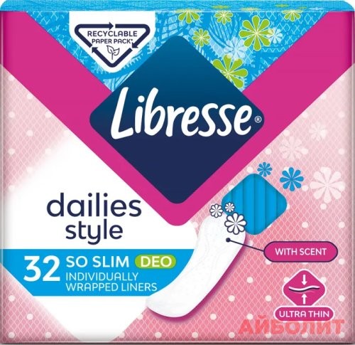 ПРОКЛАДКИ LIBRESSE ЕЖЕД. DEO SO SLIM 32шт.