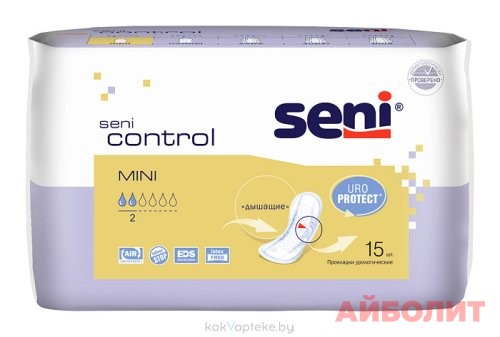 ПРОКЛАДКИ УРОЛОГ SENI LADY CONTROL MINI 15шт.